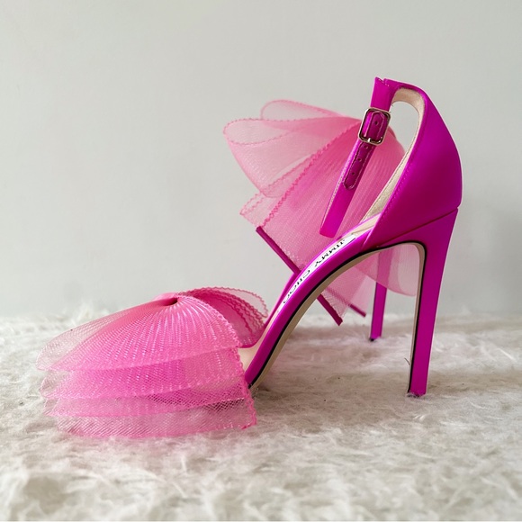 Jimmy Choo Pink Heels with Bow Detail - Picture 6 of 12